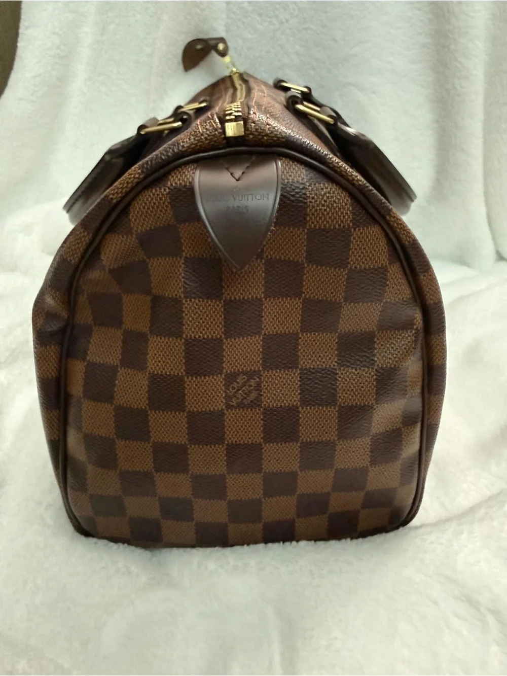 Louis Vuitton Brown Checkered Top-Handle Satchel